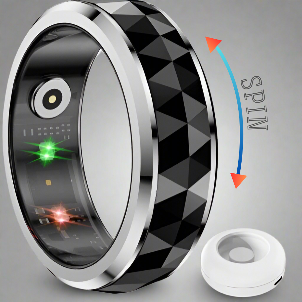 RingM8 Motion – Smart Ring with Fidget Spinner & Health Tracker